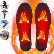 Unisex Heated Insoles Electric Foot Warmer Adjustable Temperature Rechargeable f