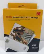 KODAK Instant Print 3"x 3" Cartridge 30 Sheets For Mini Shot 3 Camera NEW