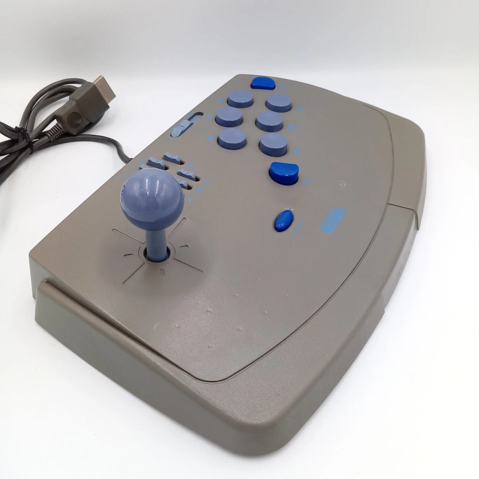 Sega Saturn Arcade Stick Joystick Authentic Japanese Gray Tested Working - Image 3 of 4