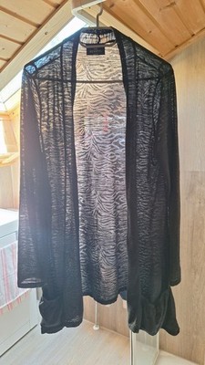 Gina Benotti ~ Sommer Cardigan~ Strickjacke L 44 - 46 ~ schwarz ~ offen