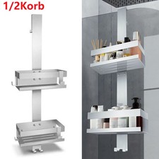 Edelstahl H&auml;ngeregal Duschregal ohne Bohren Badregal Duschablage Dusche 1/2 korb
