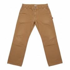 Carhartt Carpenter Pants Mens 38x32 Brown Duck Canvas Relaxed Fit Work Utility