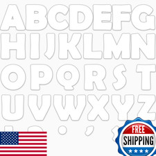 Qyeahkj 150 Large 6" White Bulletin Board Letters Punctuation Cutouts