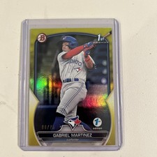 2023 Bowman - Chrome Prospects Gabriel Martinez #BCP-45 Yellow Refractor/75 (RC)