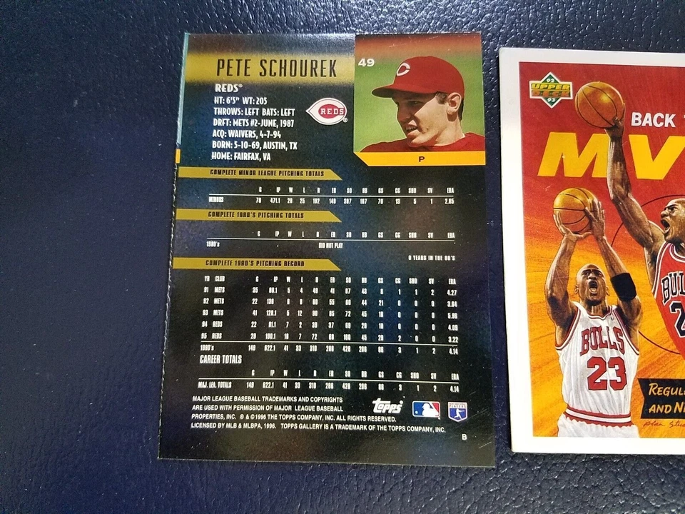 Pete Schourek 1996 Topps Gallery The Classics Player Private Issue NO Number - Image 2 of 2