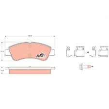 Satz Bremsbeläge Bremsklötze vorne für Peugeot 2008 1 CU 206 CC 2D 207 | 2449