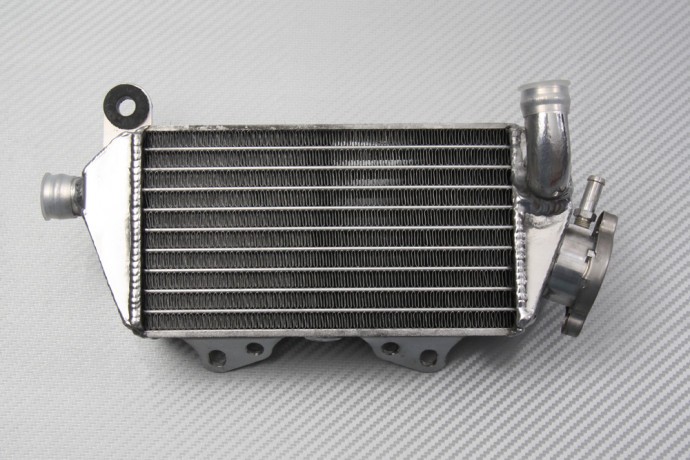 Radiateur en alu droit racing ultra-renforcé pour moto Kawasaki KDX 200 de 1989 à 1994