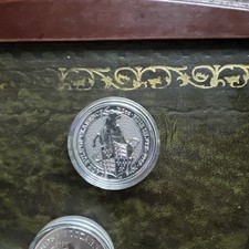 2018 2oz. FINE SILVER COIN QUEENS BEAST BLACK BULL OF CLARENCE