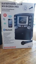 Sylvania Bluetooth karaoke system with screen and lyrics display model SKAR122BT