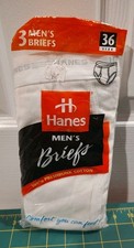 Vintage 1997 Hanes Men  s Briefs Underwear Size 36 Pack of 3 New Sealed