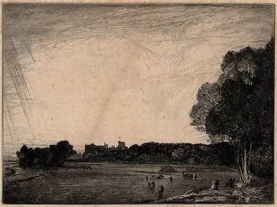 William Walker (1878-1961) - Bleistift signierte Radierung - Schloss Arundel
