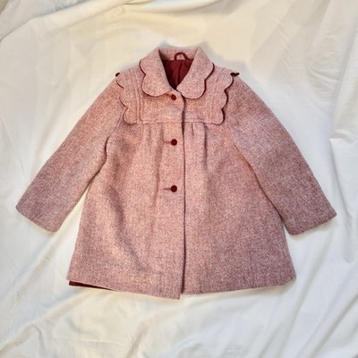 Schöner Vintage Truly Fair Rosa Wollmantel Jacke 2 / 3 Jahre 24 Monate