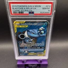 Blastoise & Piplup GX Pokemon Cosmic Eclipse Tag Team 214/236 Full Art PSA 10