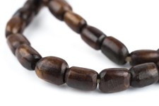 Brown Kenya Bone Beads Small 8mm African Cylinder Large Hole 26 Inch Strand
