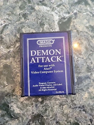 DEMON ATTACK Atari 2600 Game cartridge tested blue