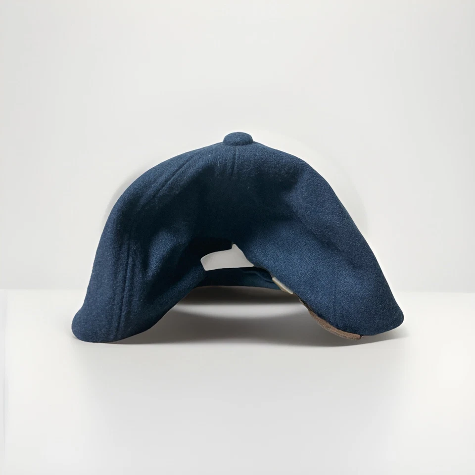 HUF 海军蓝羊毛脚本标志 6 面板皮革绑带帽 — 第 2/4 张图片