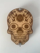 New Handmade Wooden Flower Press Skull Design | Botanical Leaf Herb Press