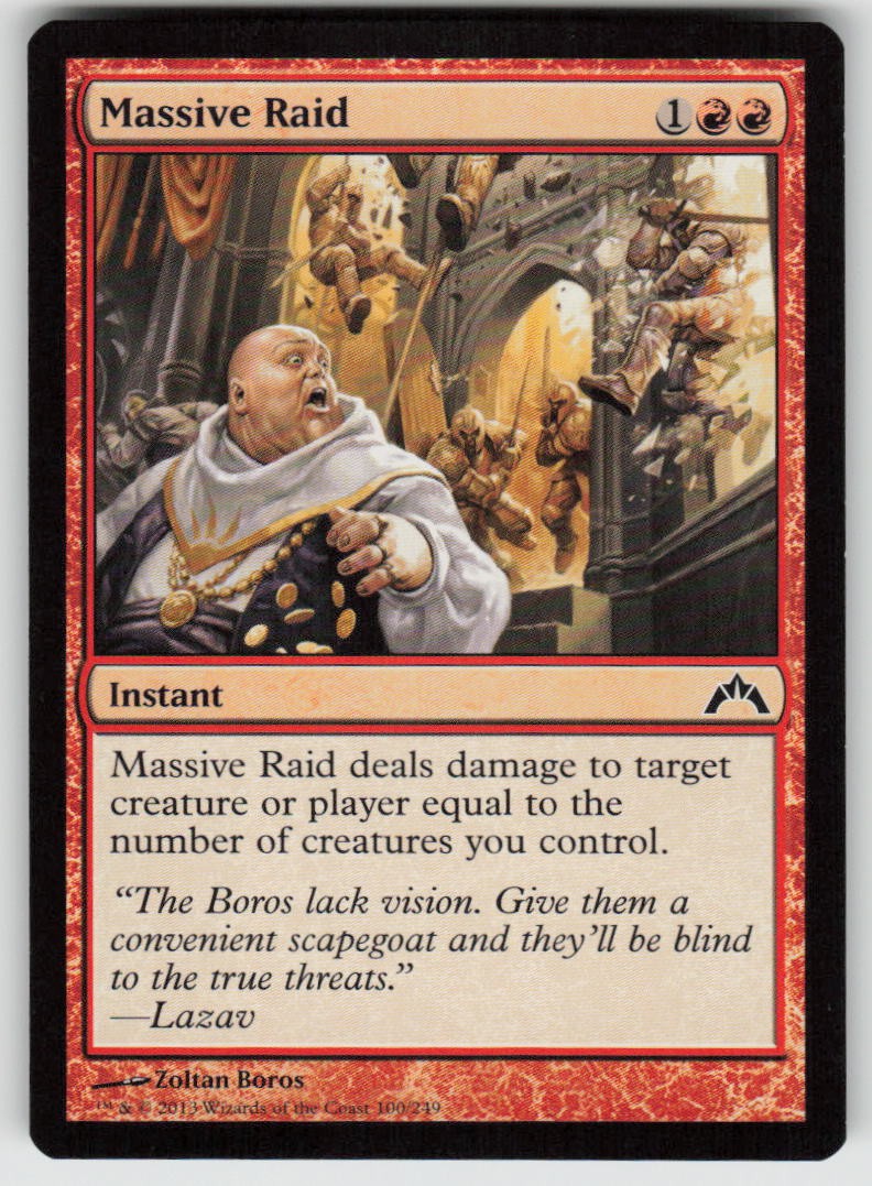 Massive Raid Common Gatecrash 100 MTG Moderately Played 2013
