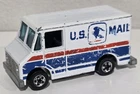 Hot Wheels 1976 Vintage White Blackwall US Mail Truck Mattel Hong Kong Diecast