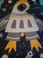 Bettwäsche Raumschiff Panda Einhorn Tiere 2tlg. Größe 135 x 200 cm 50 x 75 cm