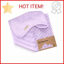 6-Pack Soft Baby Washcloths, Viscose from Bamboo - Kids, Newborn Bath Towels, In