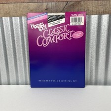 Hanes Too Classic Comfort Pantyhose Control Top Silky Sheer Spandex CD 083 Black