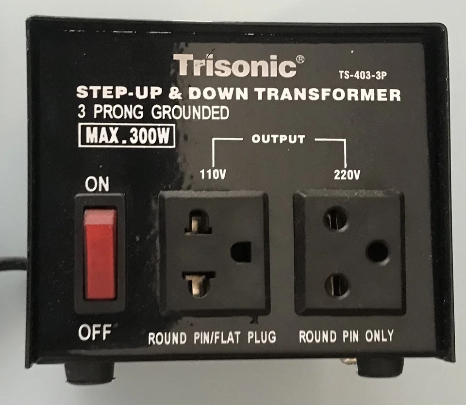 Trisonic Step Up & Down Voltage Transformer TS-403-3P 300W  220/240v— 110/120v - Image 2 of 4