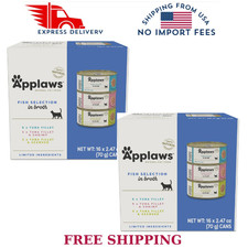 2PK Applaws Natural Cat Food-Variety Pack,Limited Ingredients,Natural 16 Ct
