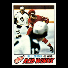 Bill Lochead #212 1977 Topps Detroit Red Wings Hockey Card NHL EX