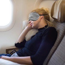 6 Pcs Natural Silk Sleep Mask Soft Eye Mask with Adjustable Strap and Bag