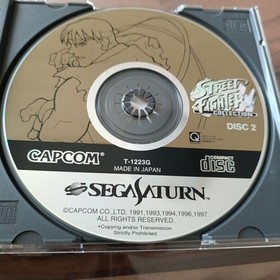 Street Fighter Collection Sega Saturn 2-Disc Set with Instructions & Obi