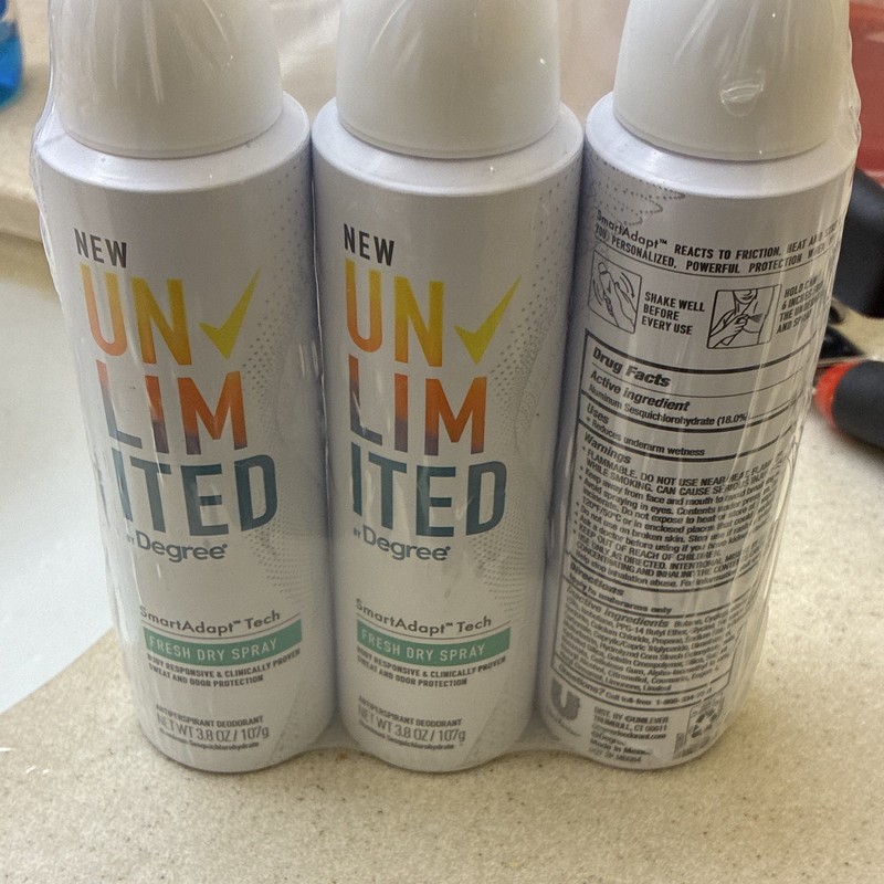 Degree Unlimited SmartAdapt Tech Fresh Spray Antiperspirant Deodorant 3.8 oz