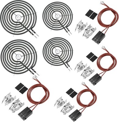 WB17T10006 Terminal Block & Stove Burner Element WB30M1 x2 +WB30M1 x2 Kit for GE