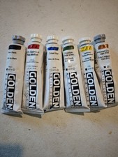 Golden Acrylic Paint Mixed 2oz  Series Mixed  Set Of 6 Lot  1