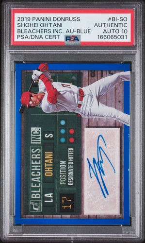 PANINI DONRUSS BLEACHERS INC. AUTOS SHOHEI OHTANI 71/99 PSA AUTHENTIC AUTO 10
