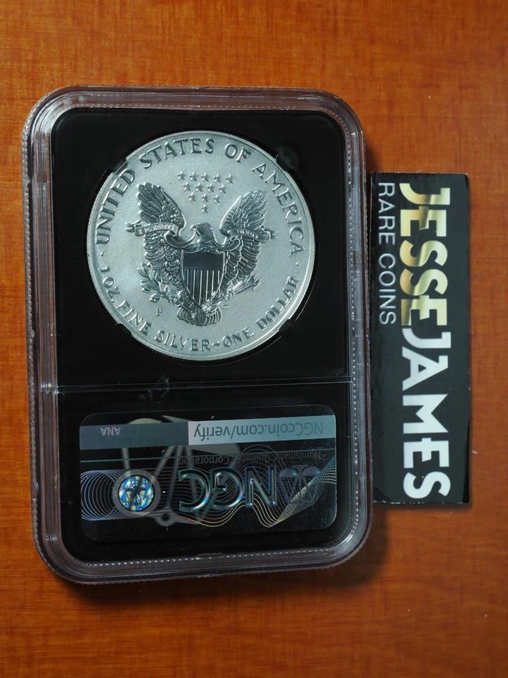 2006 P REVERSE PROOF SILVER EAGLE NGC PF70 FROM 20TH ANNIVERSARY SET BLACK CORE - Image 2 of 2