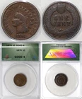 1876 1c Indian Head Cent ANACS Good 4