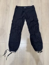 iamkoko.la Women's Cargo Pants Size S Ramie Cotton Drawstring Cuffed