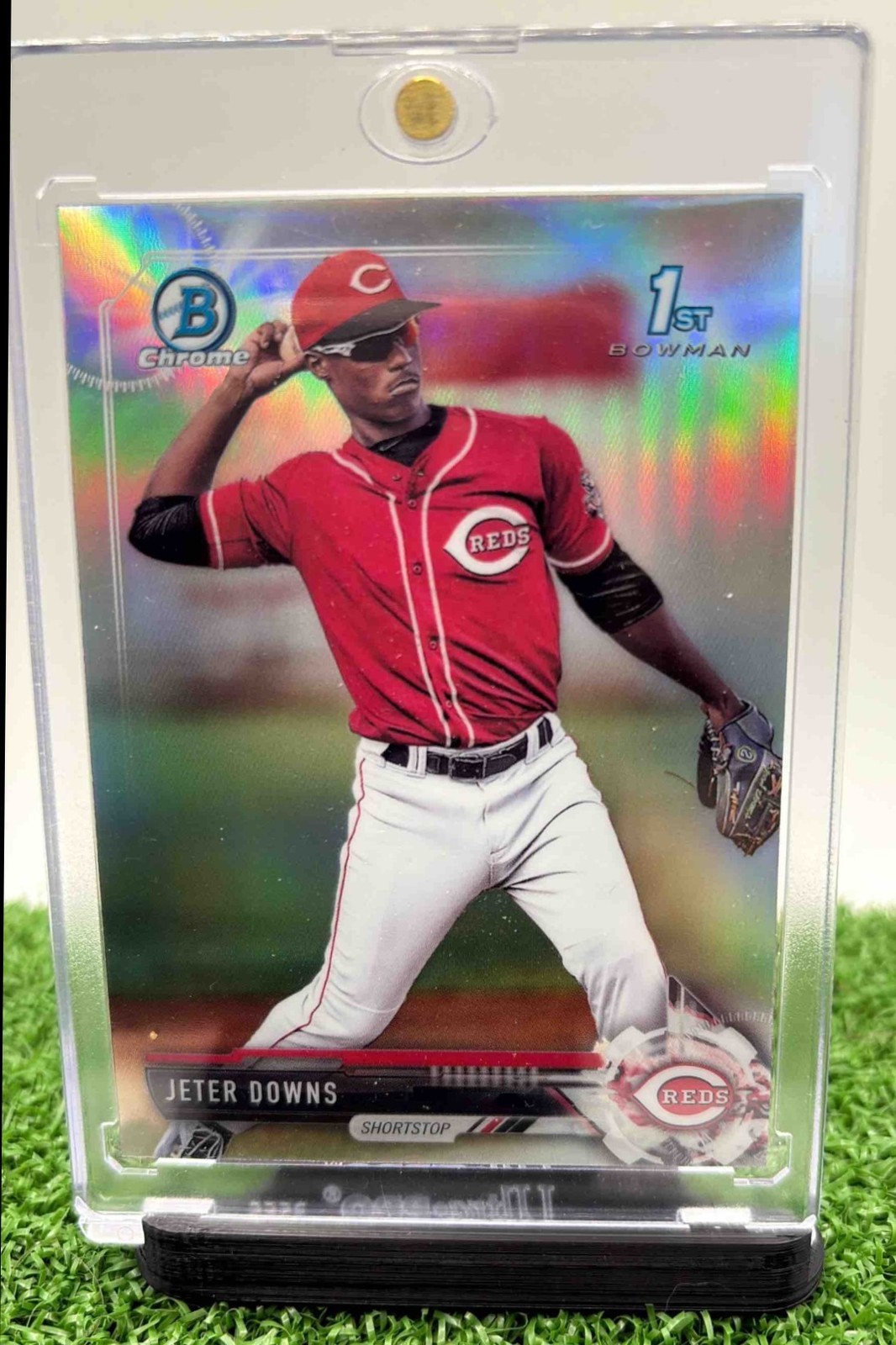 2017 Bowman Draft Jeter Downs #BDC-6 Chrome Refractor 1st Prospect Reds