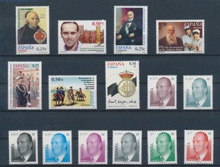 LT18340 Spain definitives historical figures fine lot MNH