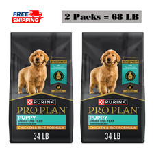 2 Pack, Purina Pro Plan Development Shredded Blend Puppy Dry Dog Food, 34 LB 1.54 per pound