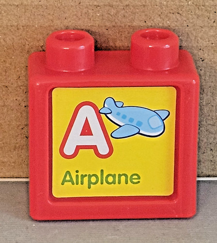 VTECH Ultimate Alphabet Train Replacement Red A/ N Double Sided Picture Block