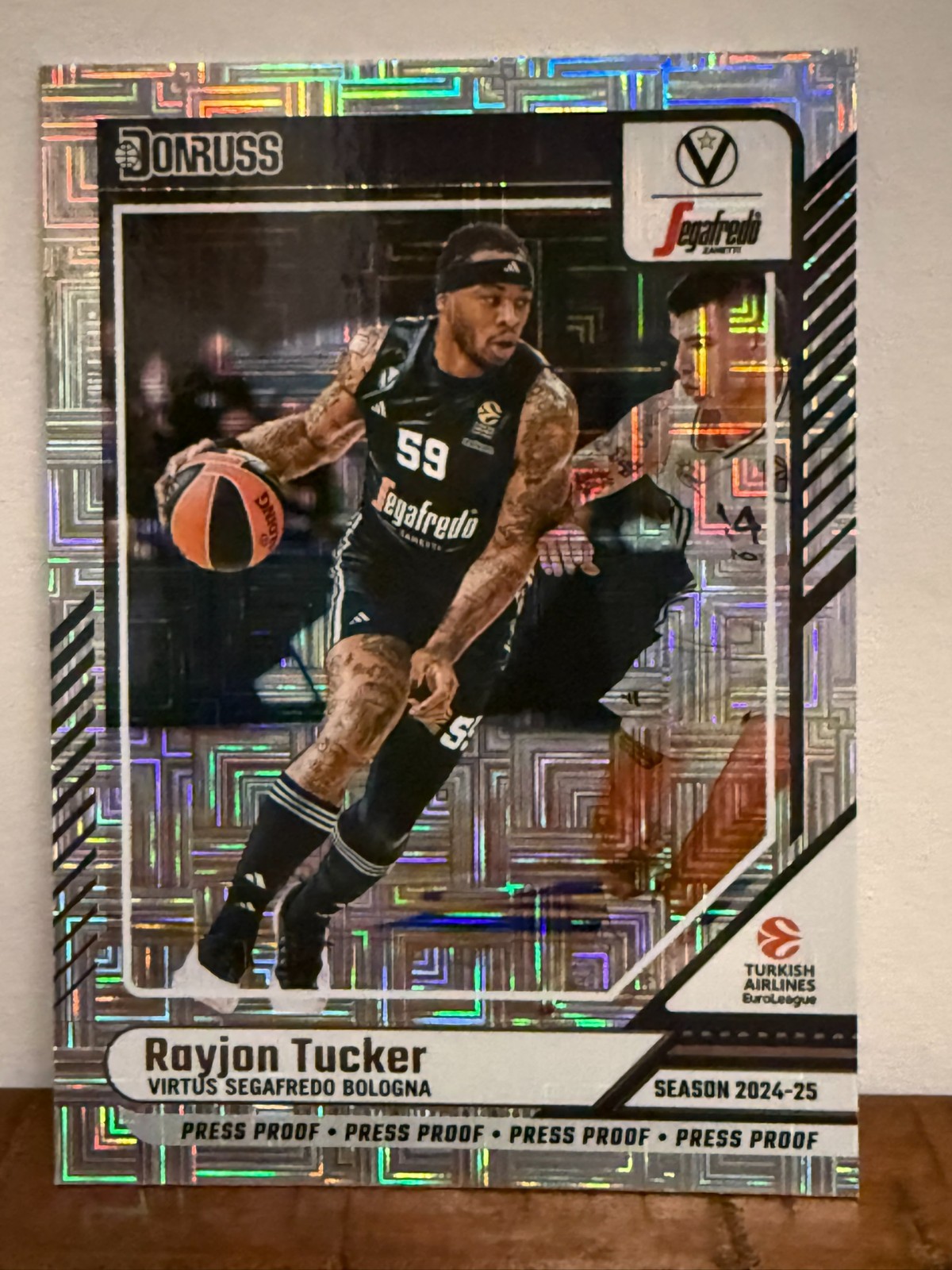 2024-25 Panini Donruss Euroleague - Rayjon Tucker #28 Press Proof Silver (RC)