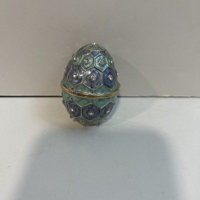 Egg Trinket Box Enamel Rhinestone. Pretty. Easter