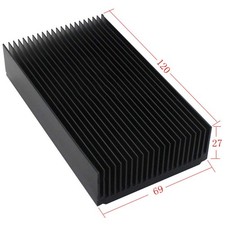 Black Aluminum Heatsink, Aluminium Heat Diffusion Cooling Fin 120 x 69 x 27mm...