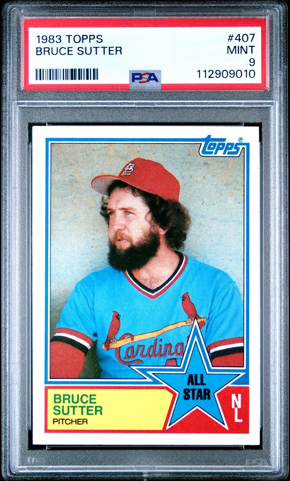 1983 TOPPS #407 BRUCE SUTTER PSA 9