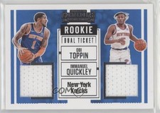 2020-21 Contenders Rookie Ticket Dual Swatches Obi Toppin Immanuel Quickley 4f5