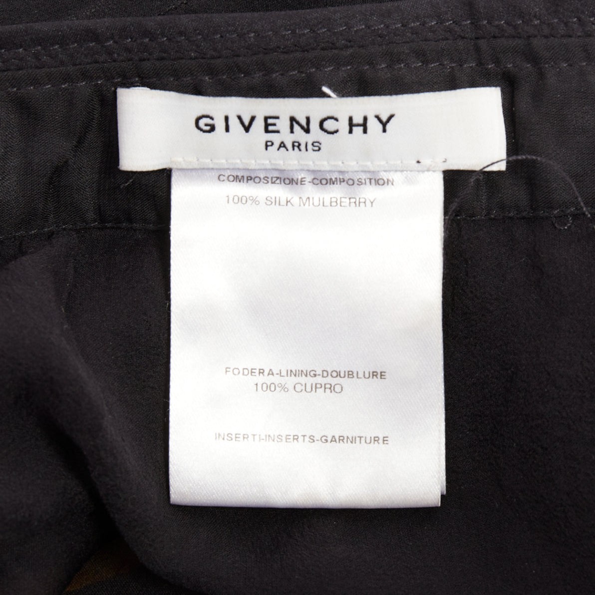 rare GIVENCHY Tisci black mulberry silk sheer baroque flame zipper skirt thumbnail 8