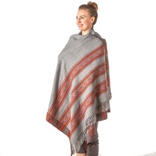 Unisex Wool Meditation or Prayer Shawl Plain Blanket Oversize Scarf Wrap