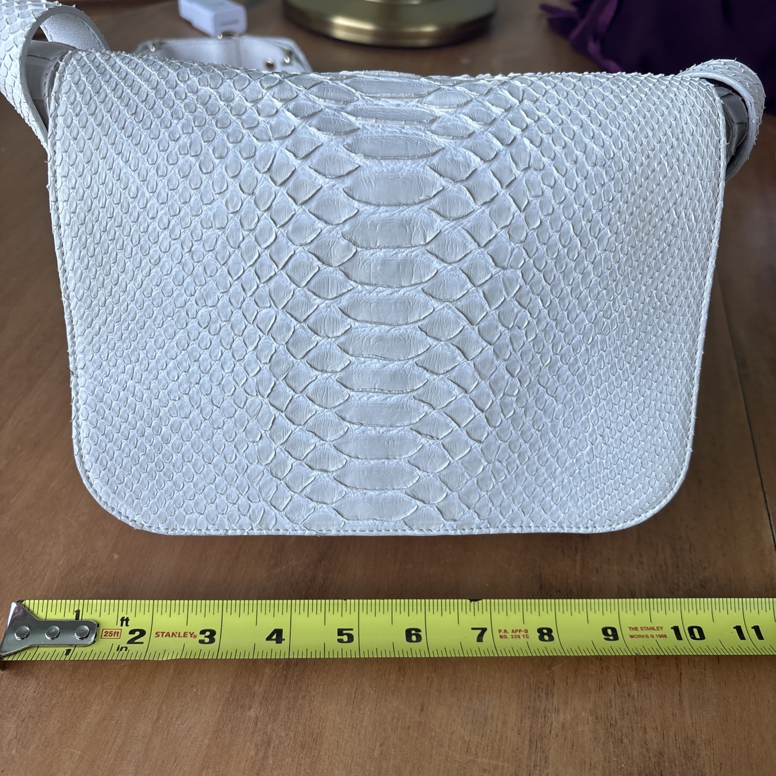 Celine Off White Python Flap Crossbody Bag Rare - image 18